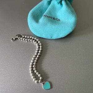 Return to Tiffany - Tiffany Blue® Heart Tag Bead Bracelet in silver 4mm